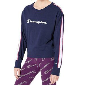 Champion Sweatshirt L Heritage Crew‎ Neck Logo tape